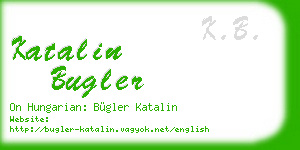 katalin bugler business card