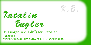 katalin bugler business card